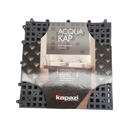 Tapete Kapazi Acqua Kap Com 6 Pecas 30x30cm Cinza 3m Tapete Magazine Luiza