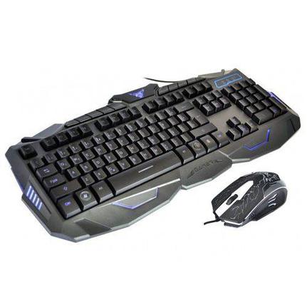 Kit Teclado e Mouse Usb Gamer Luminoso V-100 Microsoft