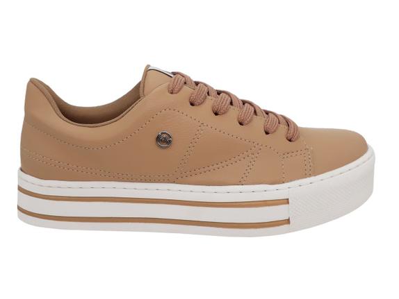 tênis casual feminino sola alta flatform via marte