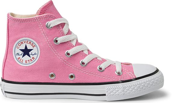 tenis all star cano alto rosa