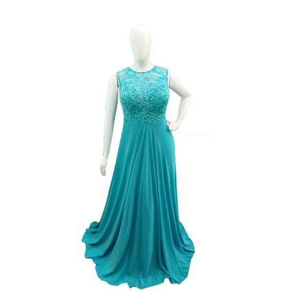 vestido de madrinha azul tiffany plus size