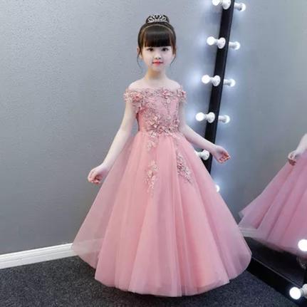 vestido de daminha de honra rose