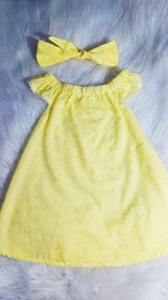 vestido em lese infantil