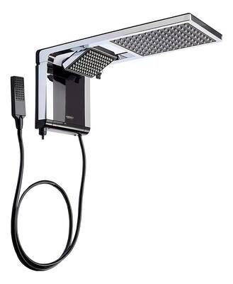 Chuveiro Lorenzetti Acqua Duo Elétrico de Parede Preto Cromado 7800w 220v