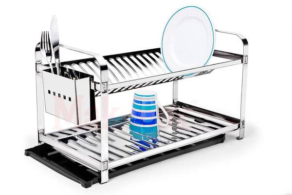 Escorredor Inox 20 Pratos Montado - Porta Talher Inox