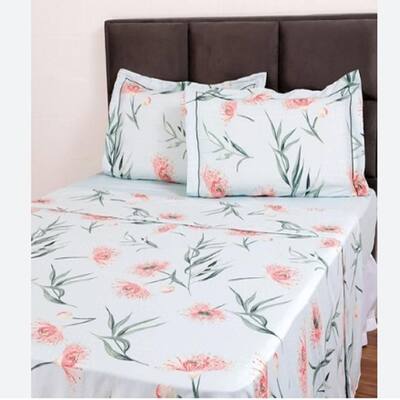 Jogo de Cama Box Roupa Lençol Casal Padrão 4 Peças Estampado em Microfibra - Estampas Sortidas - SEM OPÇÃO DE ESCOLHA