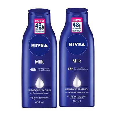 Kit 2 Loção Hidratante Nivea Milk Pele Seca a Extrasseca 400ml
