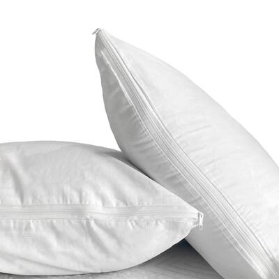 Kit 4 Protetor de Travesseiro Impermeável Algodão Percal com Zíper