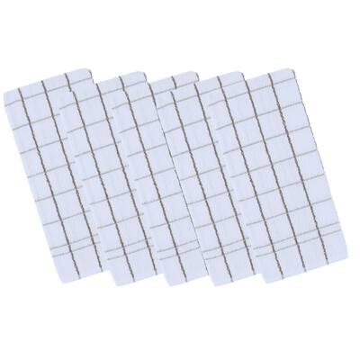 Kit 5 panos de prato teka chef premium atoalhado 100% algodão 45 x 70cm