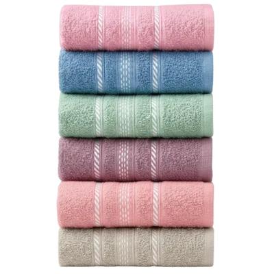 Kit 6 Toalhas de Rosto Teka Escala 100% Algodão Cores Sortidas 40x65 cm
