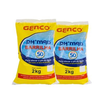 Kit Com 2 Elevador De Ph Para Piscina Barrilha Ph Mais Genco