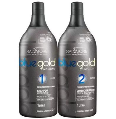 Kit Salvatore Blue Gold Premium TaninoPlastia (2x1 Litro) - Salvatore Cosméticos