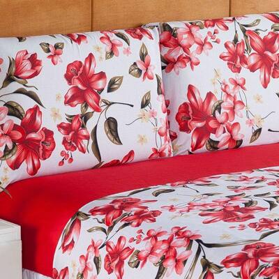 Lençol Cama De Casal Padrão Avulso Estampado Com Elástico Estampas Sortidas