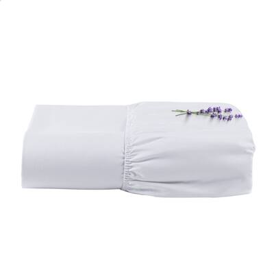 Lençol com Elastico Casal 400 Fios Lençol de Baixo Avulso Toque Macio Branco
