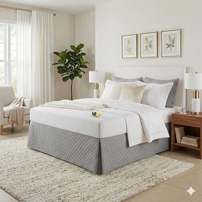 Saia Para Cama Box Casal Matelada Microfibra ultrassonico sem elastico