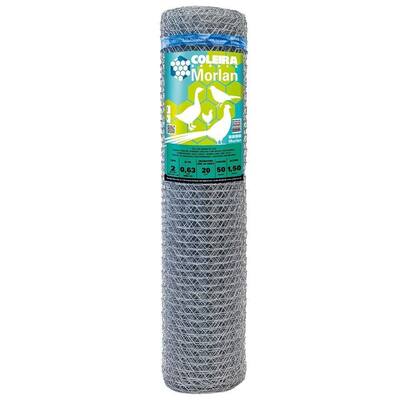Tela Coleira Branca Morlan para Galinheiro 2" 23x1,50x50m