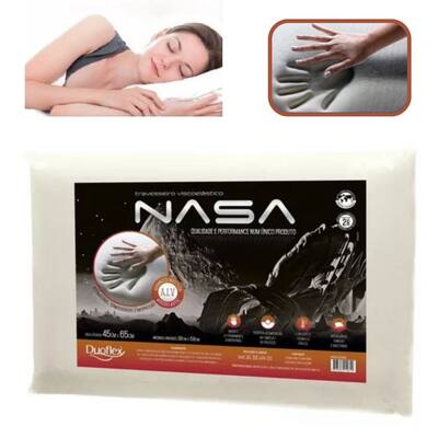 Travesseiro Nasa Baixo Original Confortável Antialérgico Duoflex