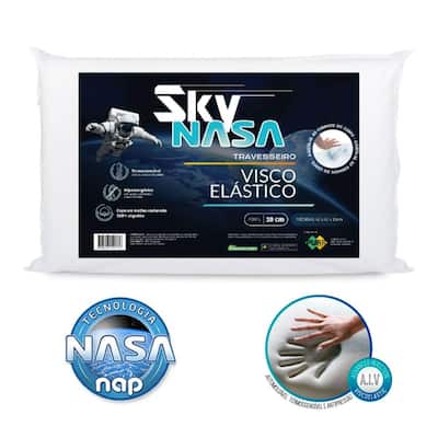 Travesseiro Viscoelástico Nasa X Perfil Baixo 10 cm NAP Espuma Inteligente Anatômico Ergonômico Antialérgico