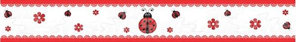 Adesivo de Parede Faixa Decorativa Para Quarto Infantil Joaninha - Decore Fácil Imagem de Adesivo de Parede Faixa Decorativa Para Quarto Infantil Joaninha