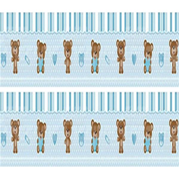Adesivo de Parede Faixa Decorativa Para Quarto Infantil Ursinho Azul - Decore Fácil Imagem de Adesivo de Parede Faixa Decorativa Para Quarto Infantil Ursinho Azul