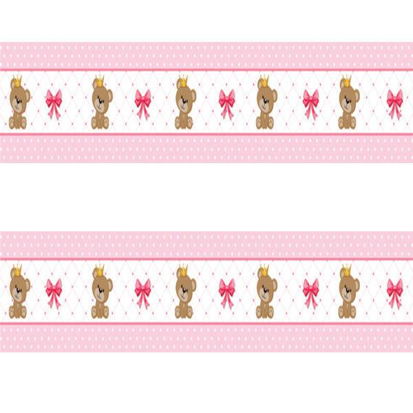 Adesivo de Parede Faixa Decorativa Para Quarto Infantil Ursinho Princesa - Decore Fácil Imagem de Adesivo de Parede Faixa Decorativa Para Quarto Infantil Ursinho Princesa