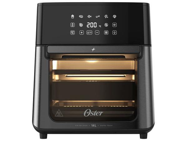 Air Fryer Oster OFRT760 Oven 14L Digital com Forno Preta Inox