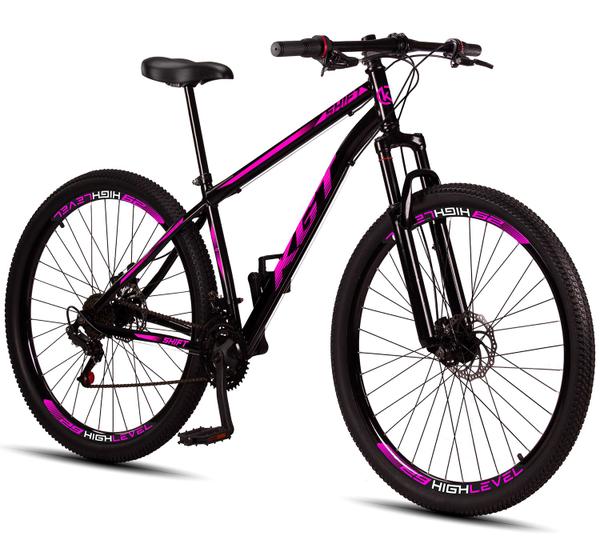 Bicicleta Aro 29 KGT Shift Aço Carbono 21 marchas Freios a Disco Suspensão Diant