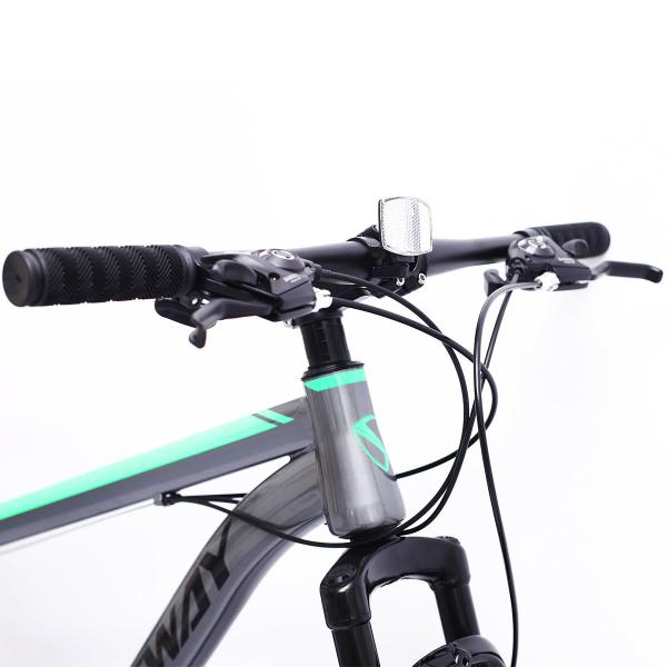 Bicicleta aro 29 safeway aço carbono 21 marchas shimano freio a disco e suspensão cinza e verde Clearance