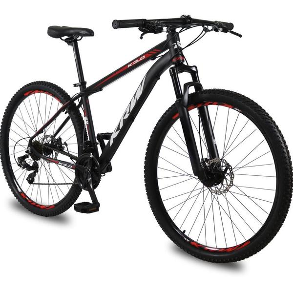 Bicicleta KRW Aro 29 Alumínio 21 Velocidades MTB Shimano TZ Freio a Disco Suspensão Dianteira S21