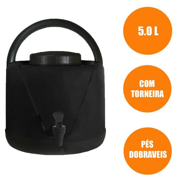 Botijão térmico com torneira 5,0l - unitermi Imagem de Botijão térmico com torneira 5,0l - unitermi