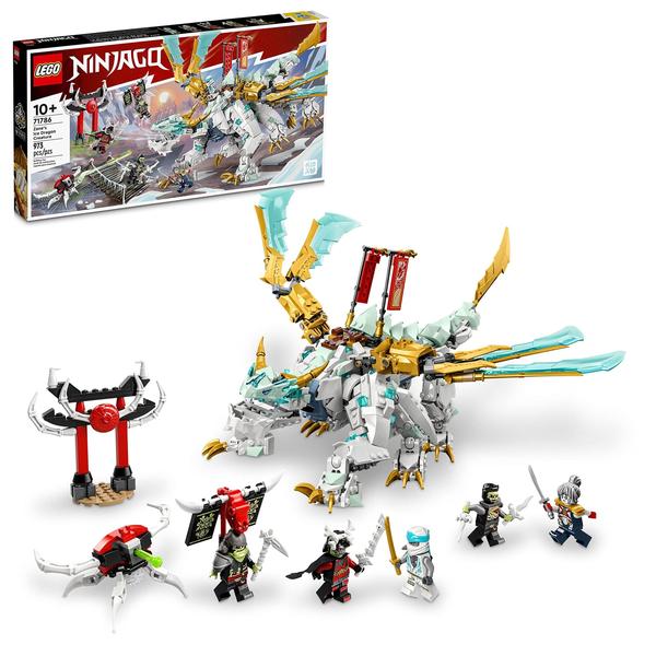 Brinquedo de construção LEGO NINJAGO Zane's Ice Dragon 71786 com 5 minifiguras