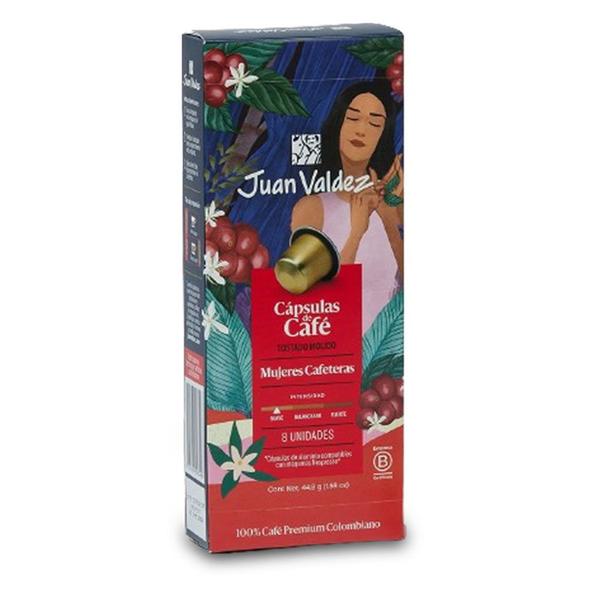 Café Cápsula Nespresso Juan Valdez Mujeres Cafeteras 8 Caps