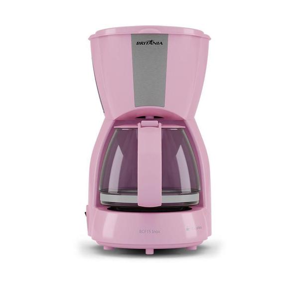 Cafeteira Britânia BCF15 Inox Rosa NOVA 15 Xícaras 800W