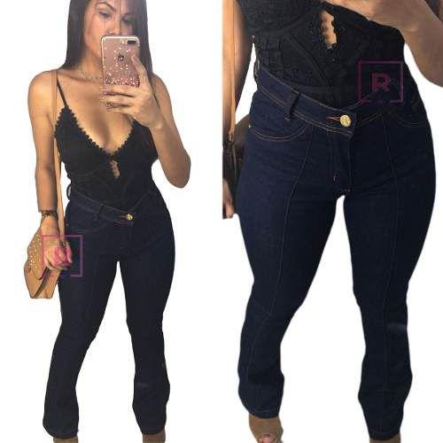 jeans flare cintura alta