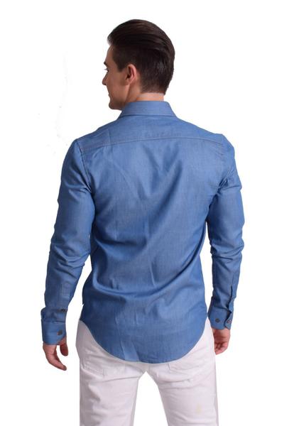 camisa social dins masculina