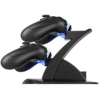 Carregador Duplo Para Controle PlayStation 4 Ps4 Slim Pro - Kingo Imagem de Carregador Duplo Para Controle PlayStation 4 Ps4 Slim Pro - Kingo