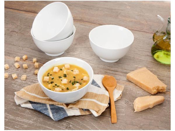 Conjunto de Bowls Branco Porcelana Schmidt 500ml - 70810132200030500000 4 Peças Imagem de Conjunto de Bowls Branco Porcelana Schmidt 500ml