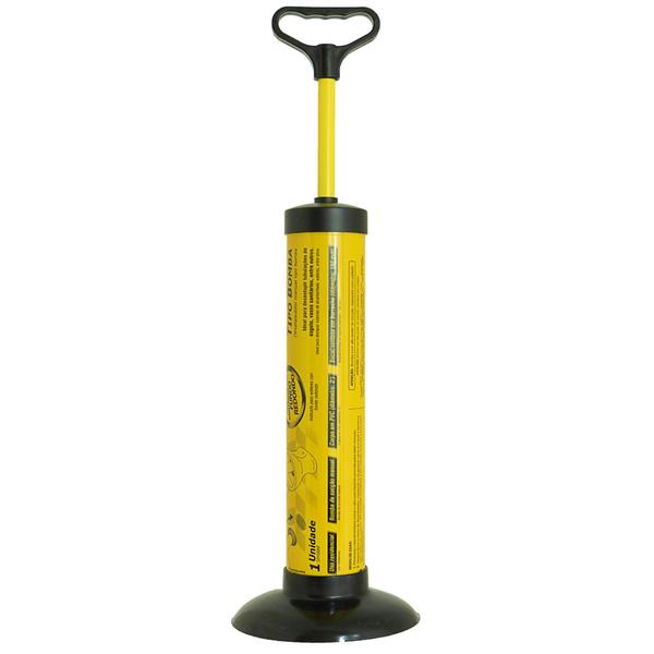 Desentupidor manual redondo Multiuso para vasos sanitários, pias, tubulações do tipo bomba de sucção 180mm Vonder potente Imagem de Desentupidor manual redondo Multiuso para vasos sanitários, pias, tubulações do tipo bomba de sucção 180mm Vonder potente