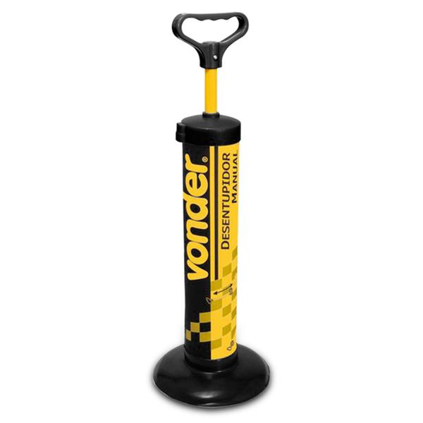 Desentupidor Pia e Vaso Sanitário Manual Vonder Tipo Bomba Amarelo e Preto Imagem de Desentupidor Pia e Vaso Sanitário Manual Vonder Tipo Bomba Amarelo e Preto