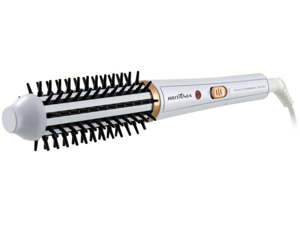 Escova Britânia Bec04 Modeladora 2 em 1 Branca Bivolt