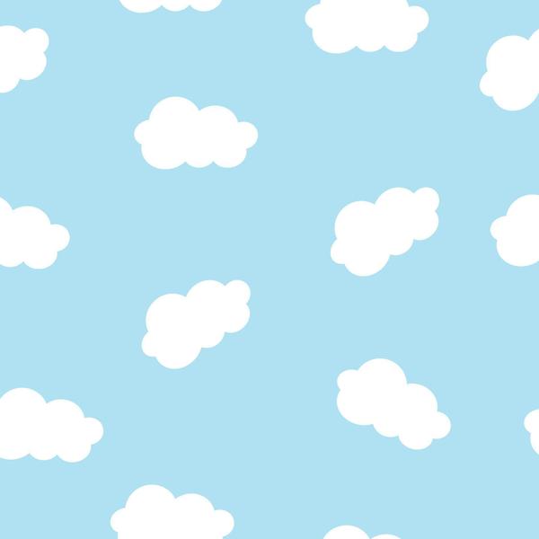 Faixa de Parede Nuvens em Azul para Quarto Infantil 10mx10cm - Quartinhos Imagem de Faixa de Parede Nuvens em Azul para Quarto Infantil 10mx10cm