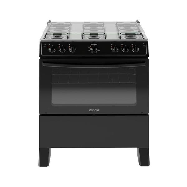 Fogão Itatiaia Star New Piso 6 Bocas Preto Mesa de Inox Bivolt 3700000474