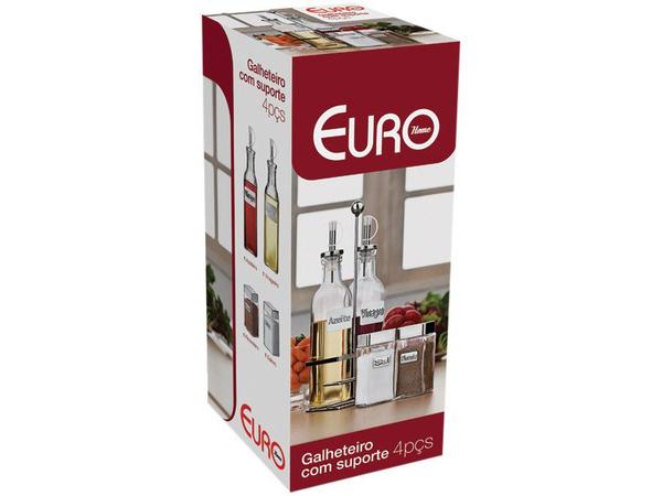 Galheteiro Vidro Euro Home 4 Peças - Label Imagem de Galheteiro Vidro Euro Home 4 Peças