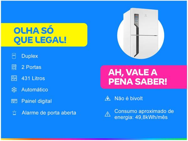 Geladeira refrigerador electrolux automático duplex branca 431l tf55 top freezer Geladeira Refrigerador Electrolux Automatico Duplex Branca 431l Tf55 Top Freezer R 2 879 10a Vista Youtube