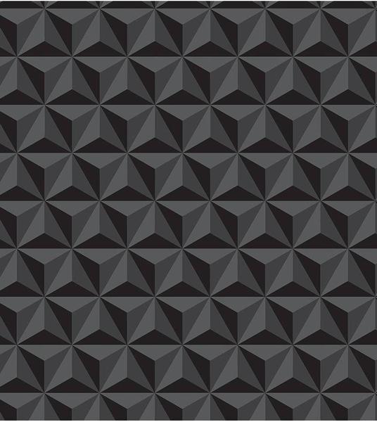 Geométrico Preto 3D - Papel de Parede - Leguts Adesivos Imagem de Geométrico Preto 3D - Papel de Parede