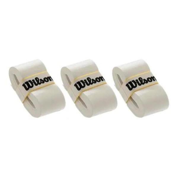 Grip Wilson Raquete Beach Tennis, Tenis, Padel - 3 Unidades Branco