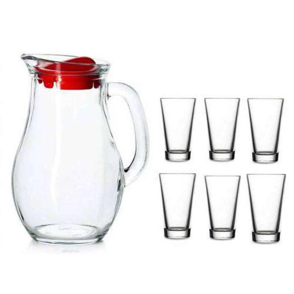 Jogo para refresco Bistro com 7peças 1.8L Pasabahce 46391 Imagem de Jogo para refresco Bistro com 7peças 1.8L Pasabahce 46391