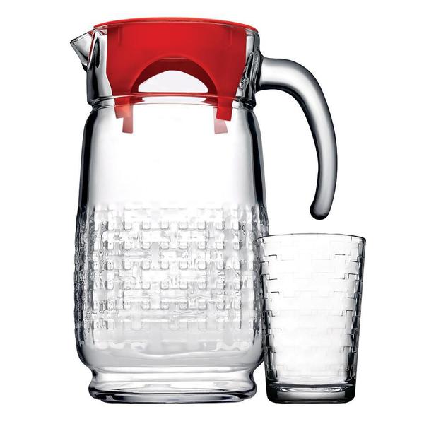 Jogo para refresco Habitat 7 pecas em vidro (1,7L+6x200ml) - Pasabahce Imagem de Jogo para refresco Habitat 7 pecas em vidro (1,7L+6x200ml)