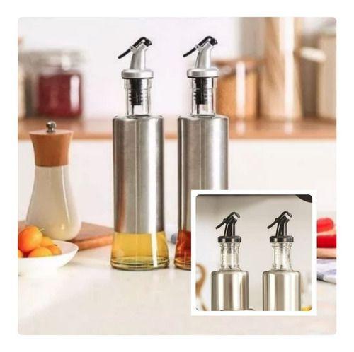 Kit 2 P. Azeite / Galheteiro 300 Ml Vidro Aço Inox Dosador - Uny Home Imagem de Kit 2 P. Azeite / Galheteiro 300 Ml Vidro Aço Inox Dosador
