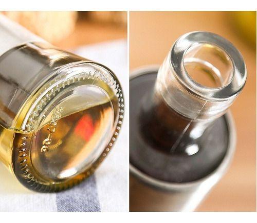 Kit 2 P. Azeite / Galheteiro 300 Ml Vidro Aço Inox Dosador - Uny Home Imagem de Kit 2 P. Azeite / Galheteiro 300 Ml Vidro Aço Inox Dosador
